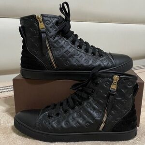 Louis Vuitton Black High-Top Sneakers